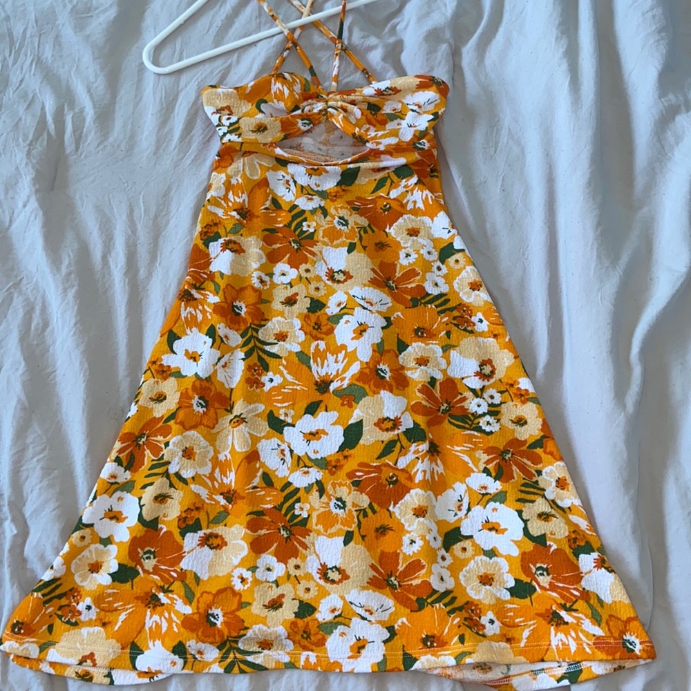Orange Hawaiian dress